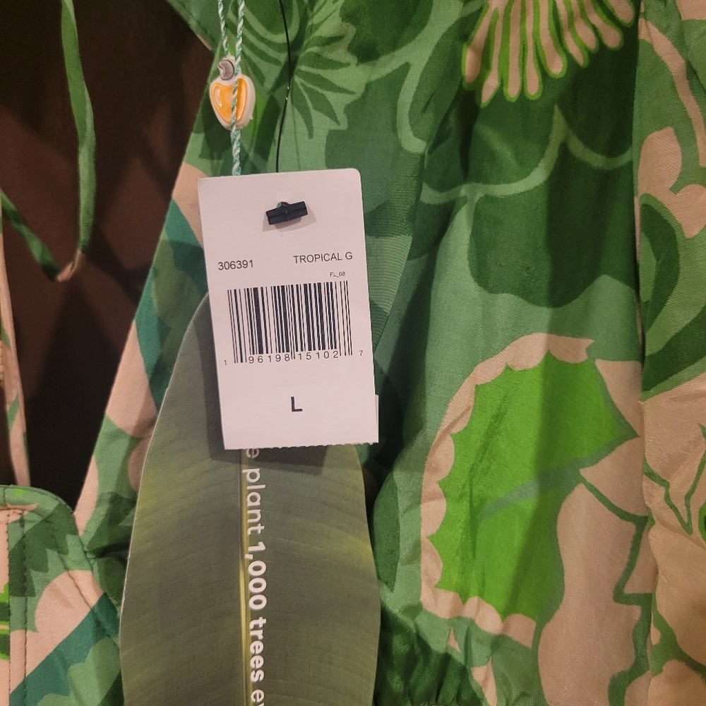 FARM Rio Green Floral Backless Dress - Picture 3 of 3